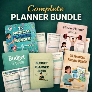 Ultimate 200+ Page PLR Planner Bundle – Medical, Fitness, Budget & Financial (Canva Editable + Resell Rights)