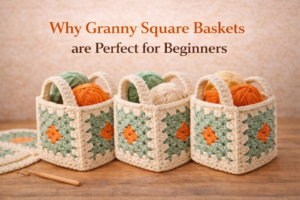 crochet granny square basket pattern for beginners storage basket tutorial