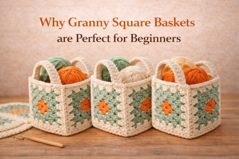 crochet granny square basket pattern for beginners storage basket tutorial