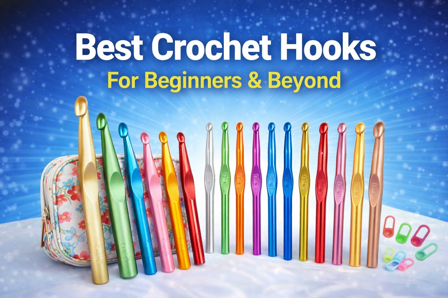 Best crochet hooks for beginners ergonomic set colorful hooks with case for easy and comfortable crocheting