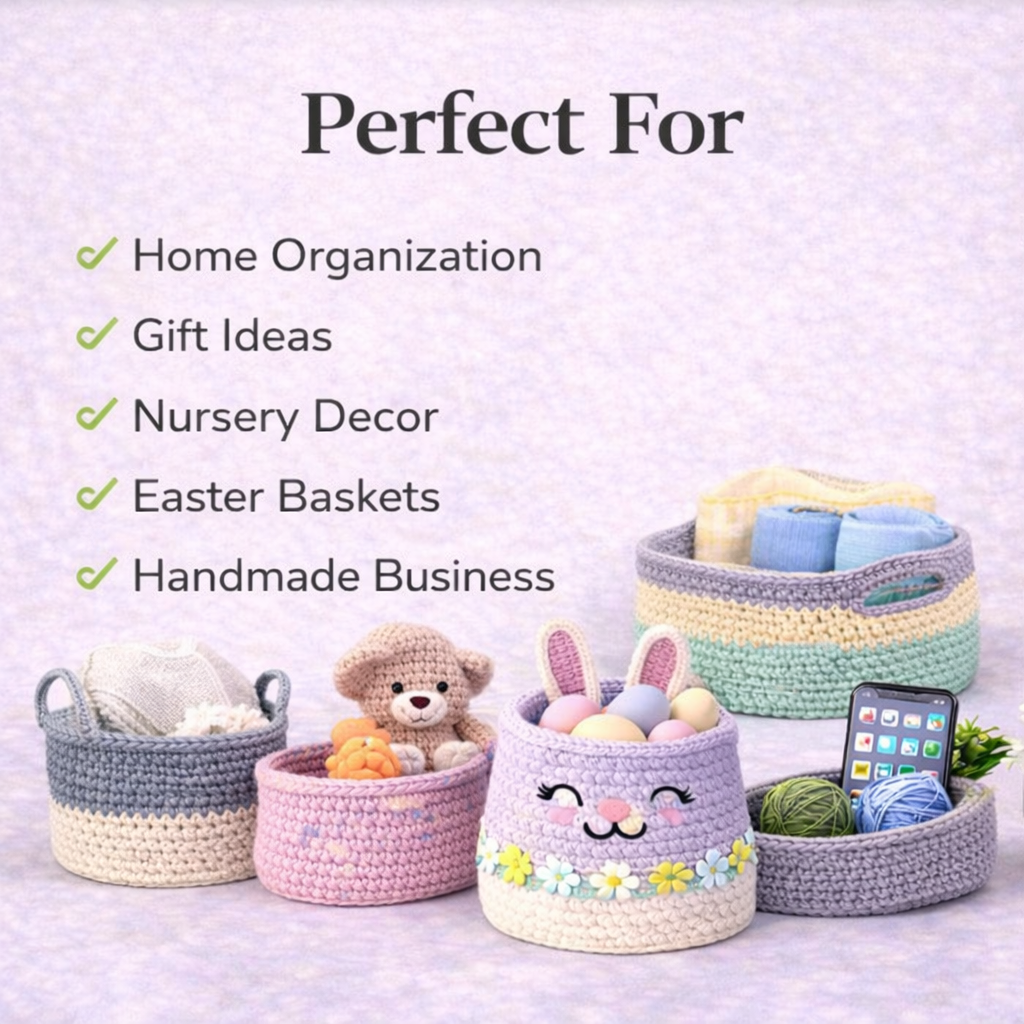 how to make crochet basket step by step instructions showing basic crochet process