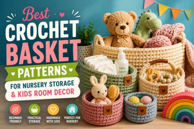 Best Crochet Basket Patterns for Nursery Storage & Kids Room Decor