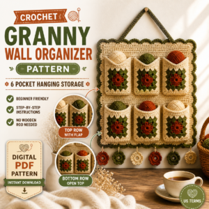 Turn Your Wall Into Smart Storage with This Crochet Granny Organizer Pattern