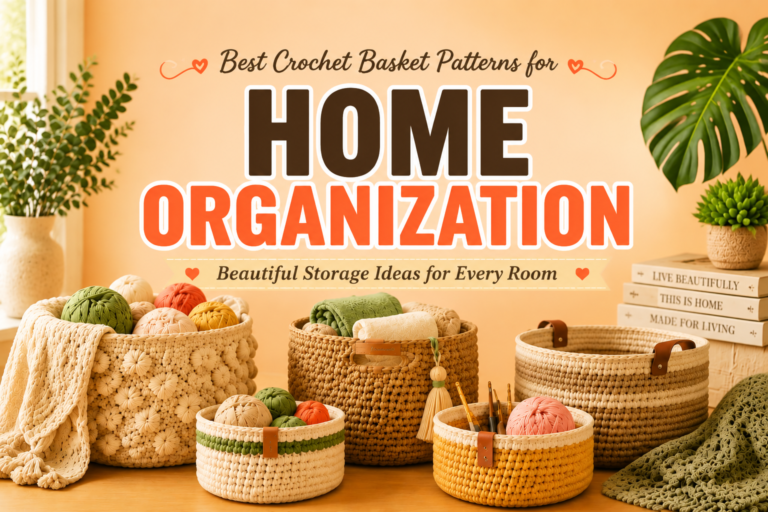 Best Crochet Basket Patterns for Home Organization (Every Room)