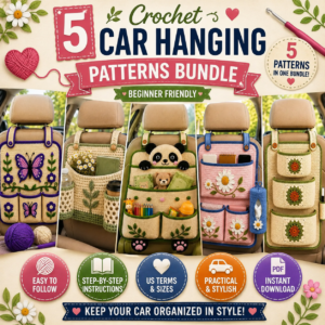 5 Crochet Car Organizer Patterns Bundle | Beginner PDF