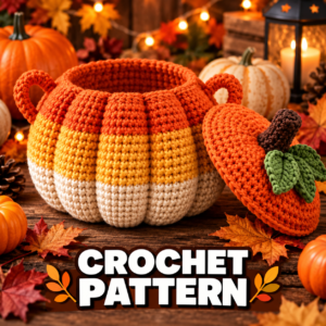 Harvest Ombré Pumpkin Pot Crochet Pattern | Planners Dreams Art
